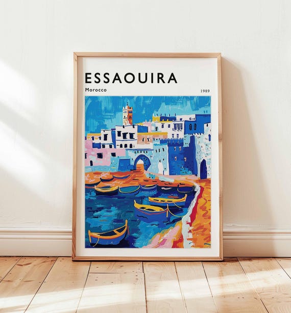 Essaouira Morocco Print Coastal City Travel Poster