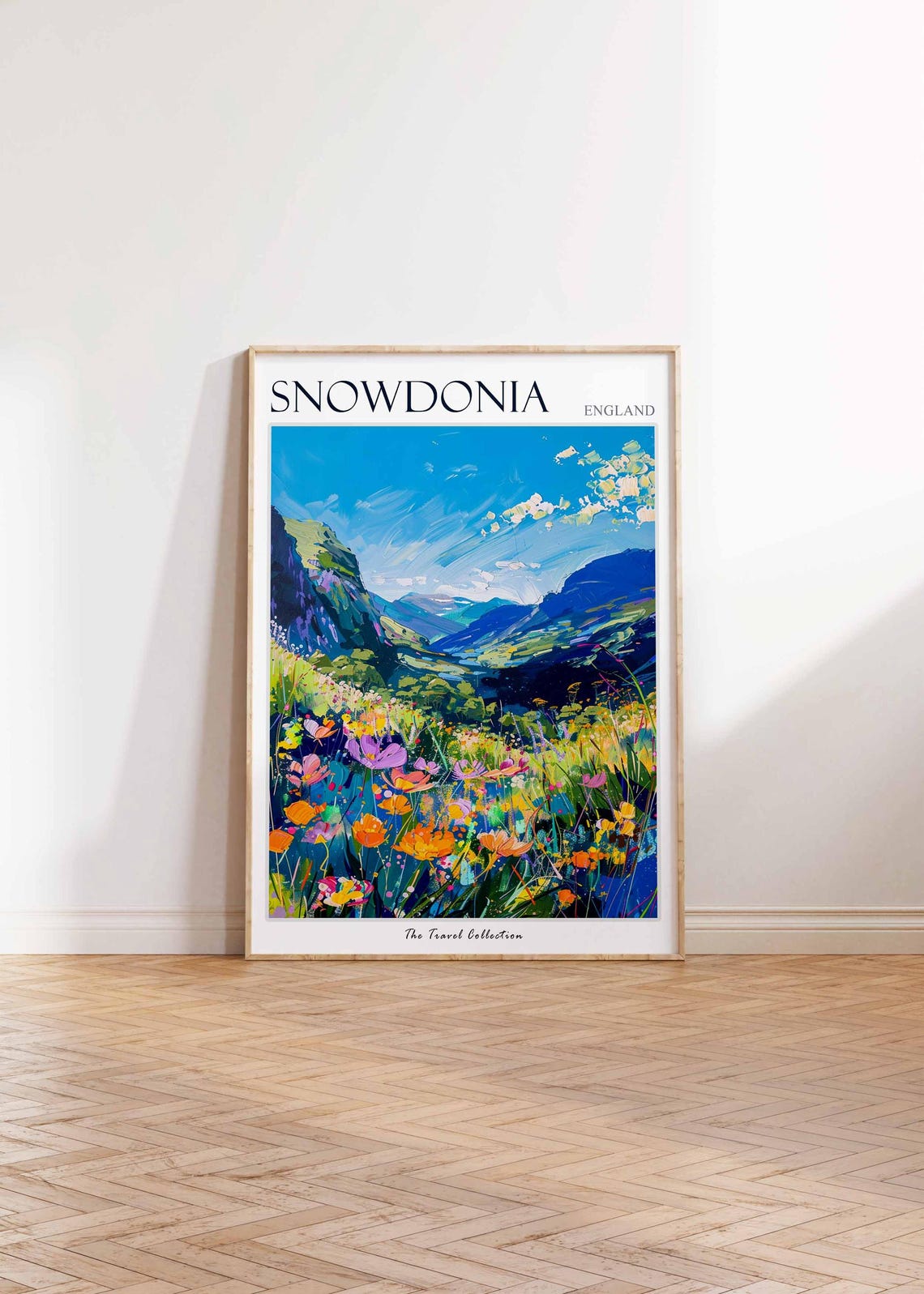 Snowdonia Wales Wildflower Valley Mountain Meadow Art Poster - Image 2