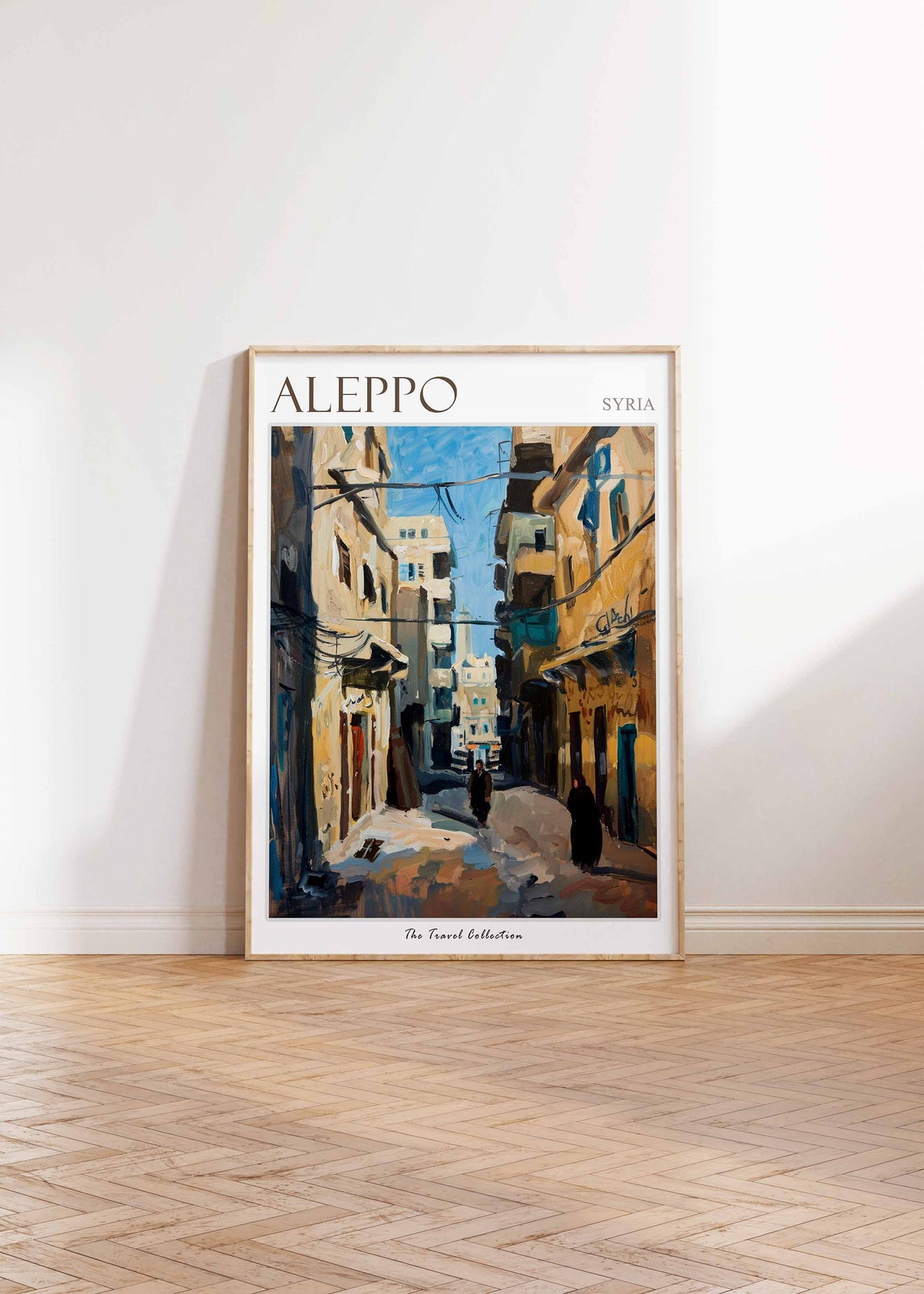 Aleppo Syria Historic Old Street Illustrated Travel Poster Art - Image 2