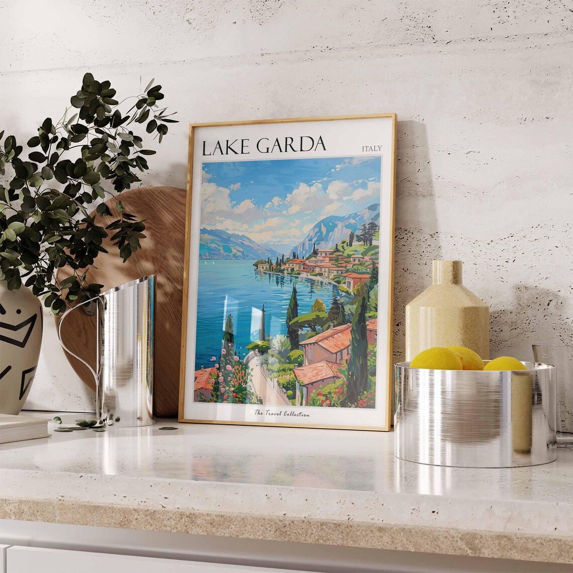Lake Garda Travel Poster, Italian Landscape Print - Image 3