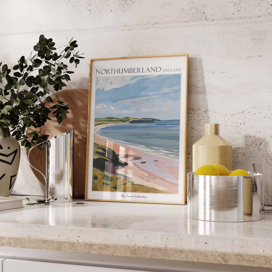 Northumberland Travel Poster, Coastal Art Print - Image 3
