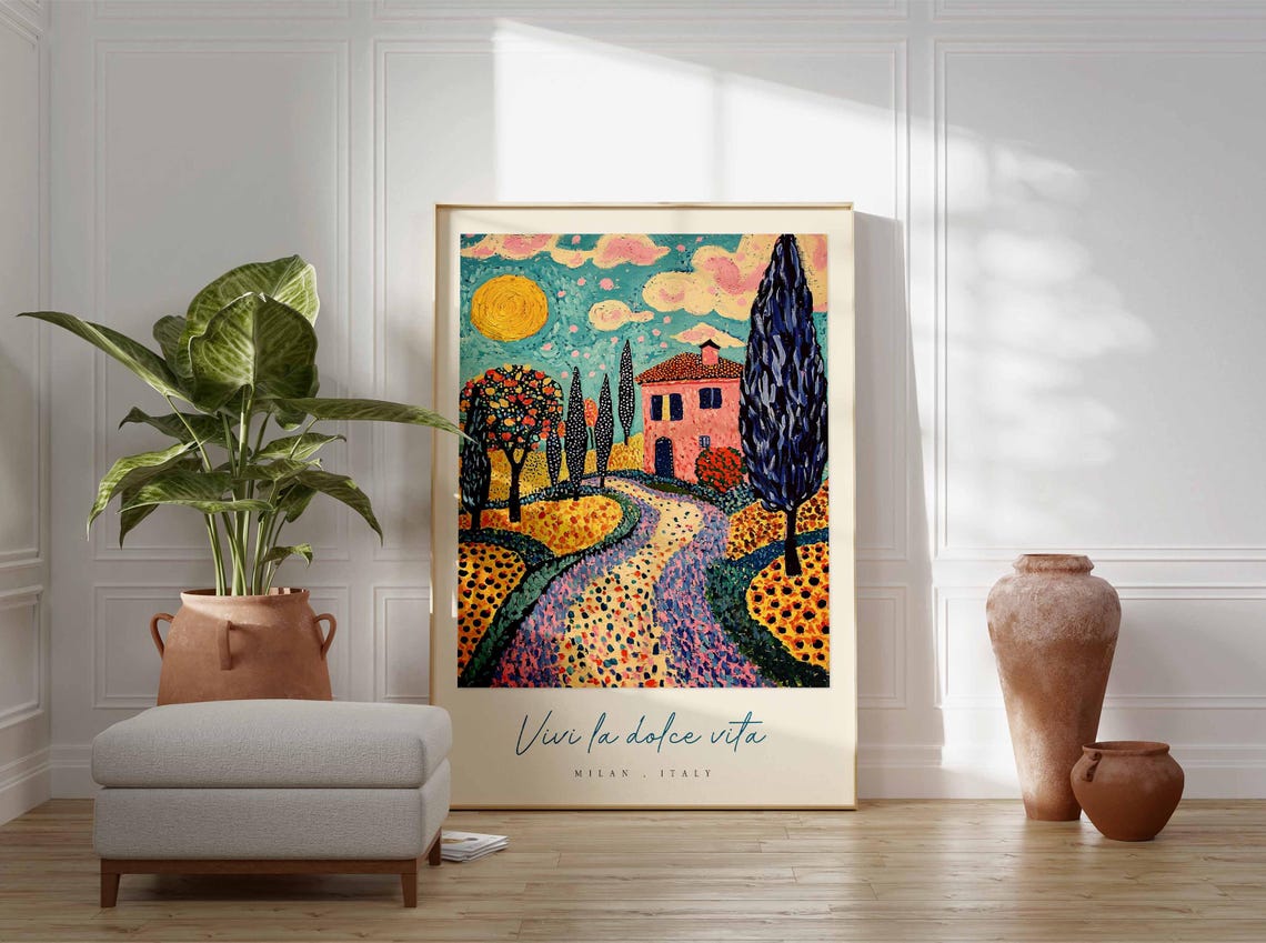Milan Poster Italian Travel Print Milan Travel Art Milan Wall Art Italy Art Italy Travel Decor Italian Travel Gift - Image 3