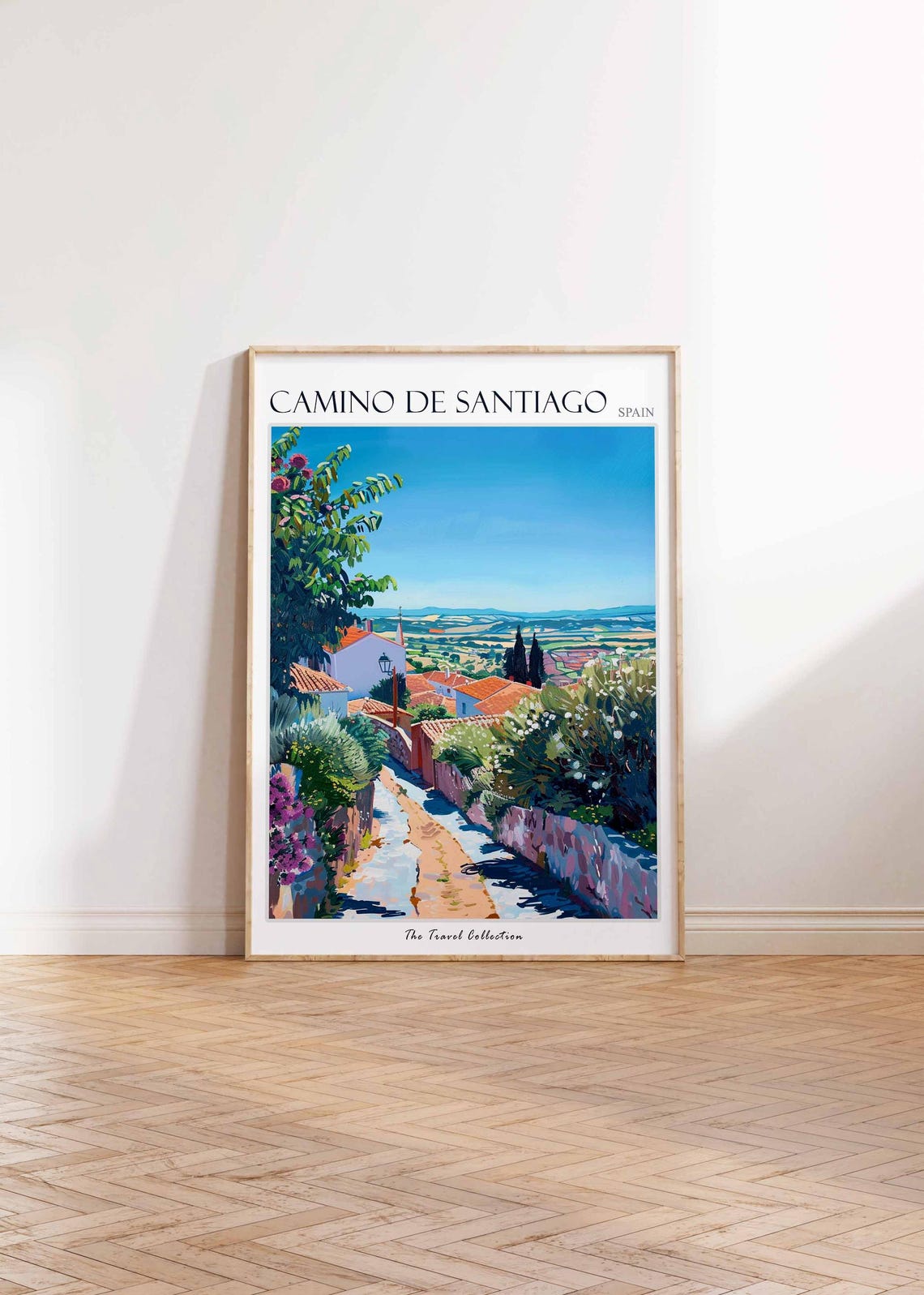 Camino De Santiago Poster Spain Travel Print Spanish Decor Europe Travel Poster European Wall Art Camino De Santiago Travel Poster - Image 2