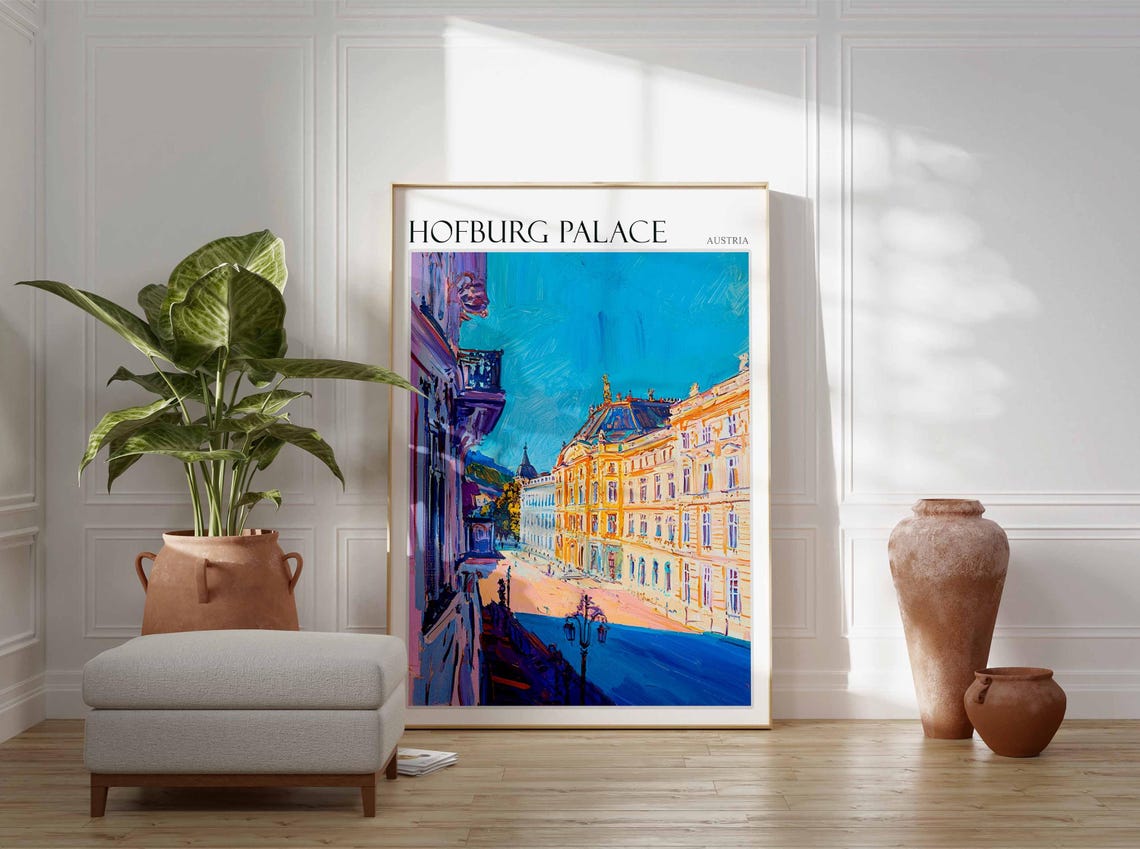 Hofburg Palace Austria Imperial Facade Blue Sky Painting Poster - Image 2
