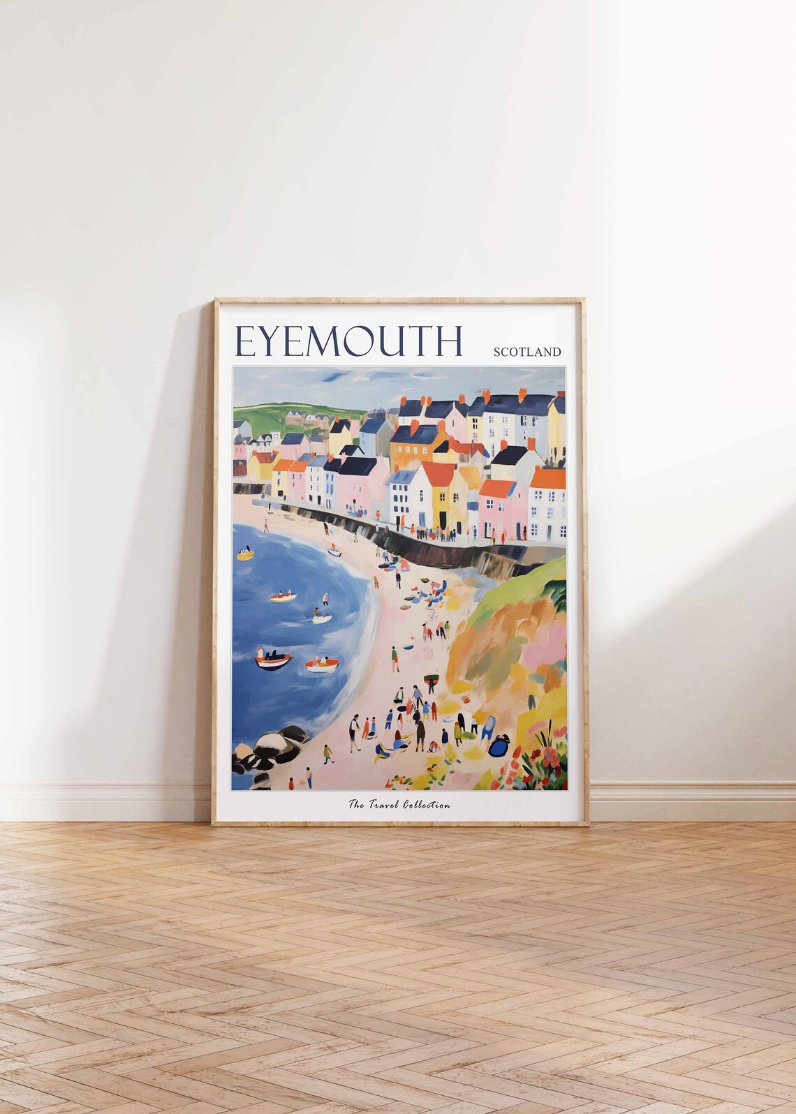 Eyemouth Scotland Beach Town Boats Colourful Houses Bay Seaside Poster - Image 2