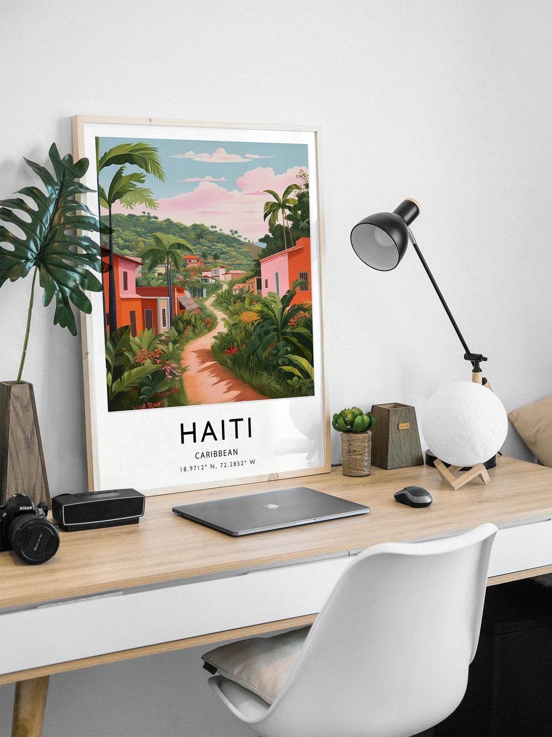Haiti Travel Poster Caribbean Travel Print Haiti Travel Art Travel Poster Colourful Travel Art Cultural Decor Travel Gift - Image 2