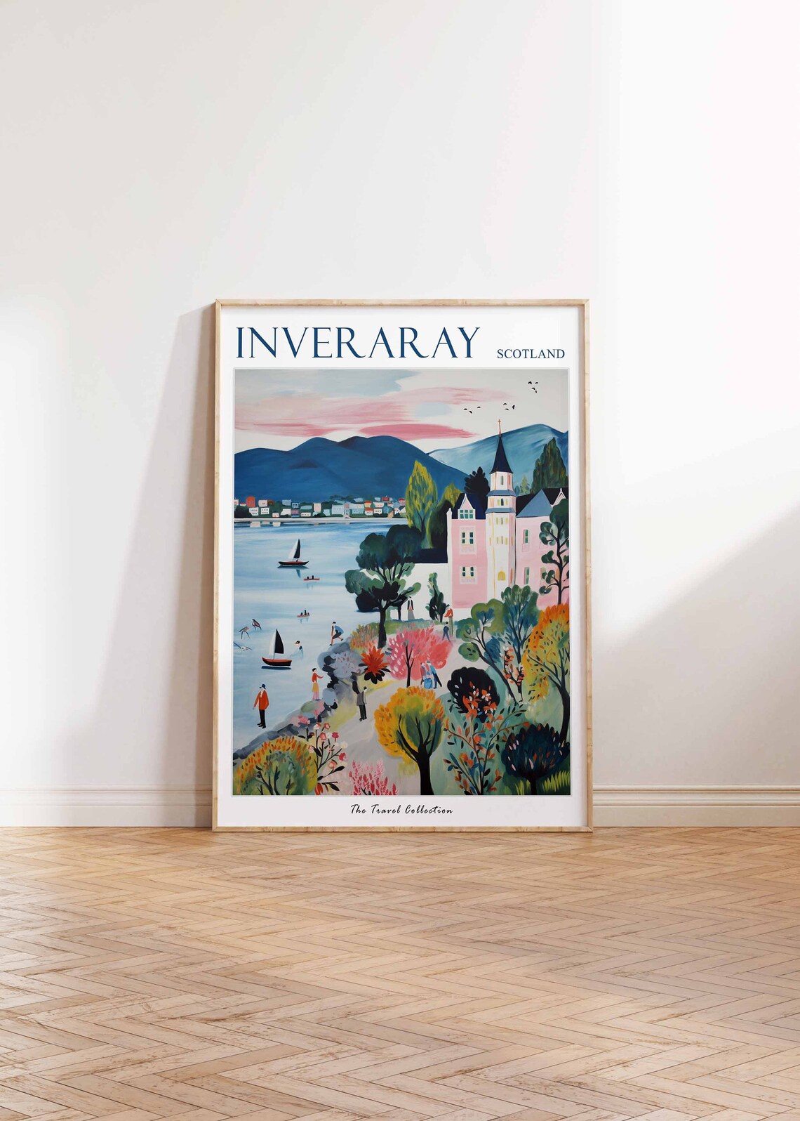 Inveraray Poster Inveraray Travel Print Scotland Travel Poster Scottish Decor Tropical Decor Inveraray Gift Inveraray Travel Poster - Image 2