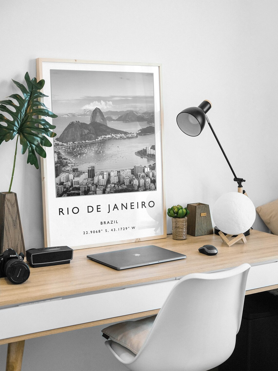 Rio De Janeiro Brazil Travel Poster, Black And White - Image 2
