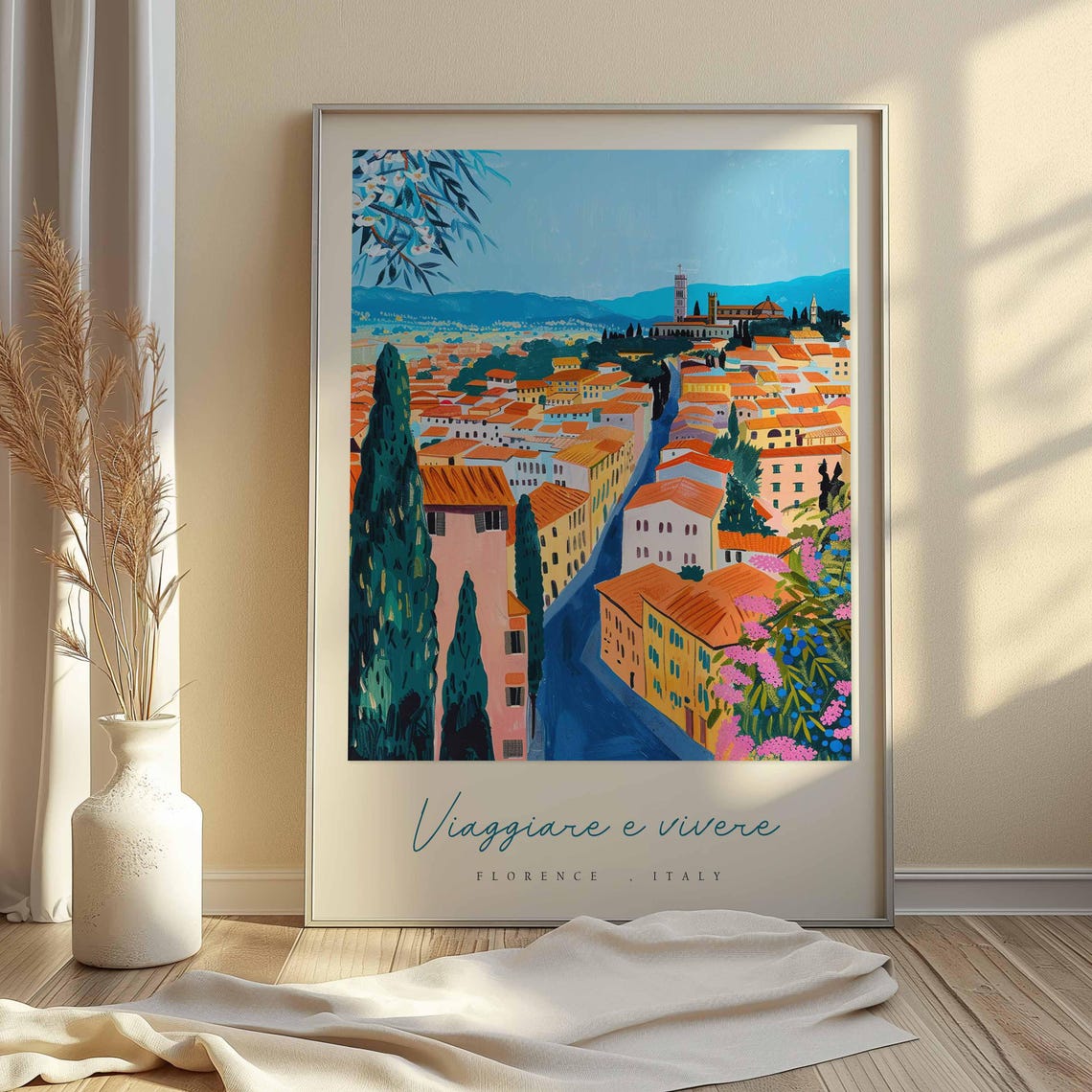 Florence Poster Italian Travel Print Florence Travel Art Florence Wall Art Italy Art Italy Travel Decor Italian Travel Gift - Image 2