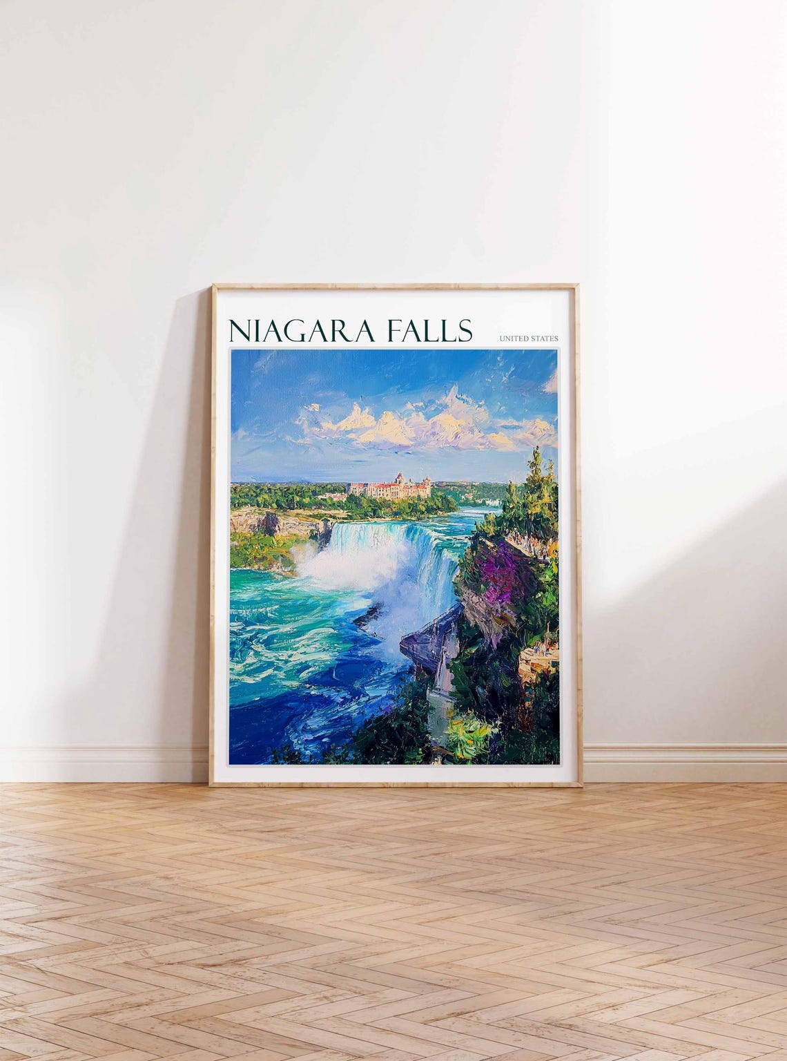 Niagara Falls Poster Niagara Falls Travel Print United States Travel Poster Travel Art Travel Poster United States Wall Art - Image 2