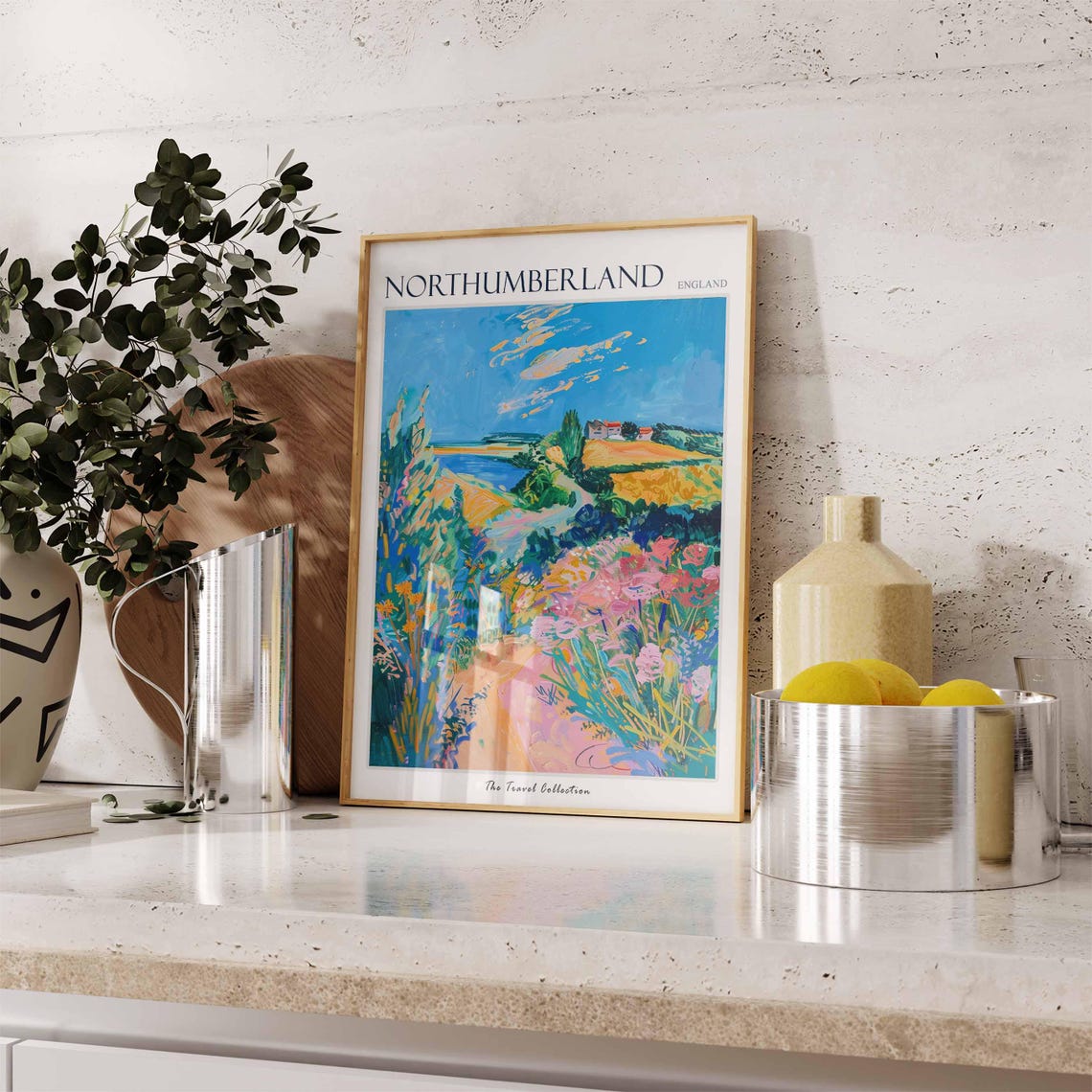 Northumberland England Wildflower Coast Path Turquoise Sea Poster - Image 3