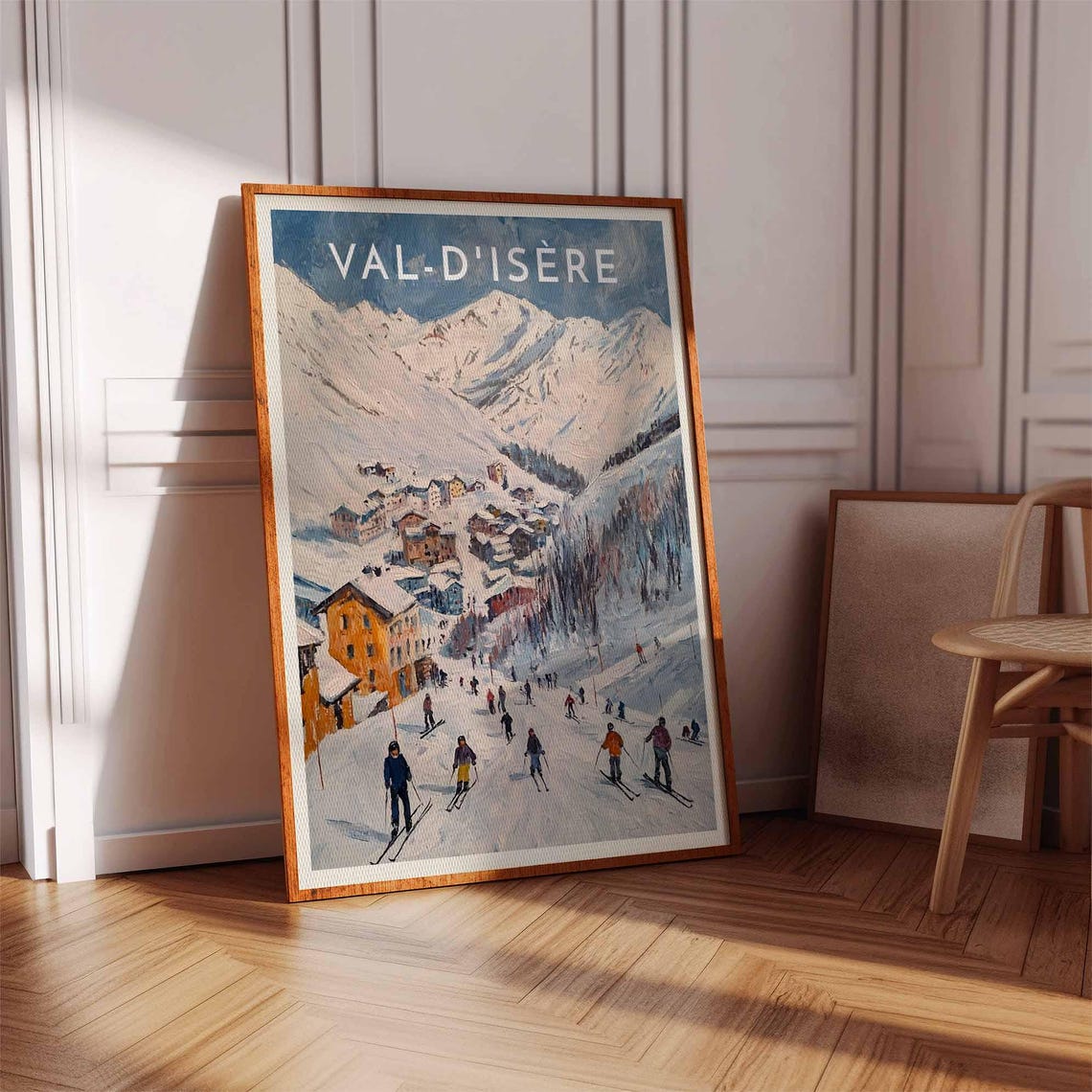 Skiing Travel Poster Val Disre Ski Print France Travel Print Skiing Art Skiing Print Winter Sport Art Ski Gift - Image 3