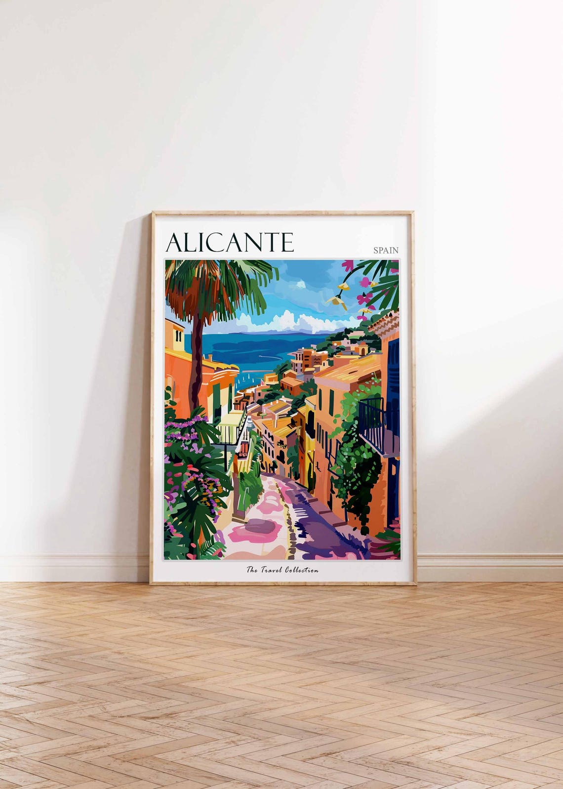Alicante Poster Alicante Travel Print Spain Wall Art Spanish Travel Print Tropical Decor Alicante Gift Alicante Travel Poster - Image 2