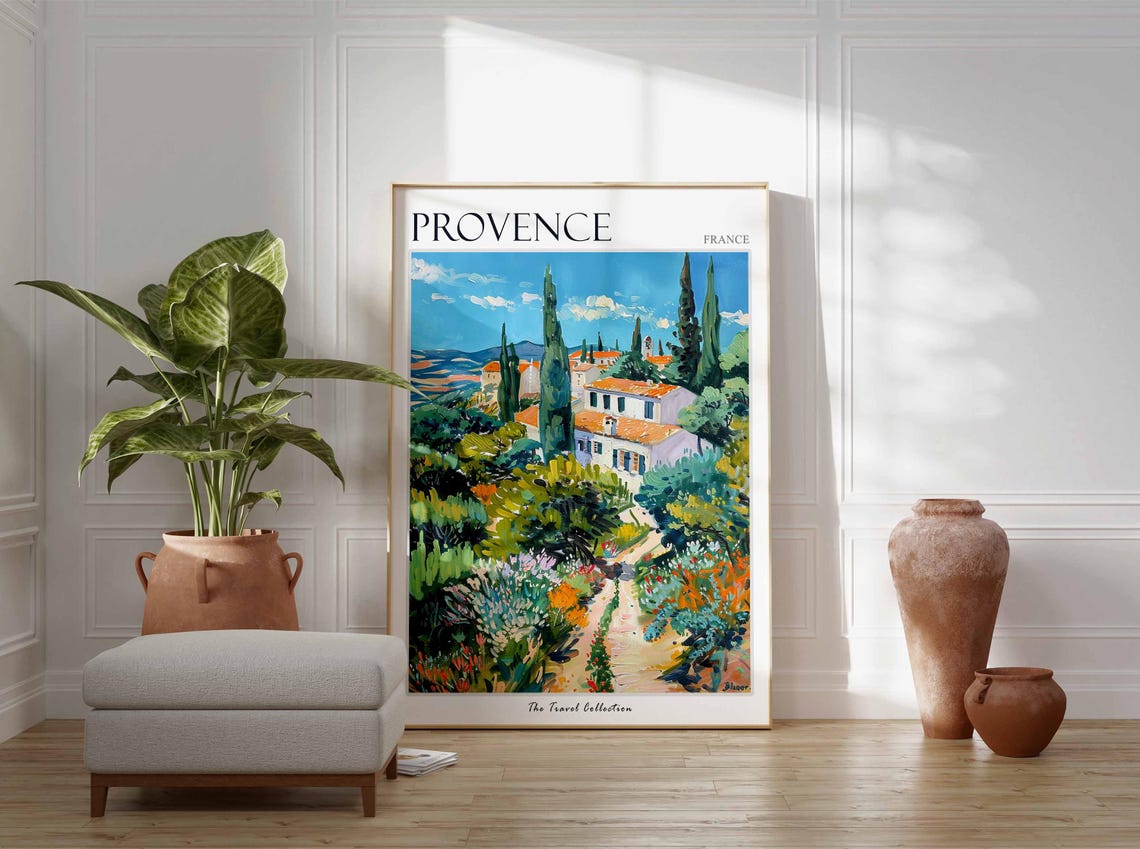 Provence Poster France Travel Print French Decor Europe Travel Poster European Wall Art Provence Gift Provence Travel Poster - Image 3