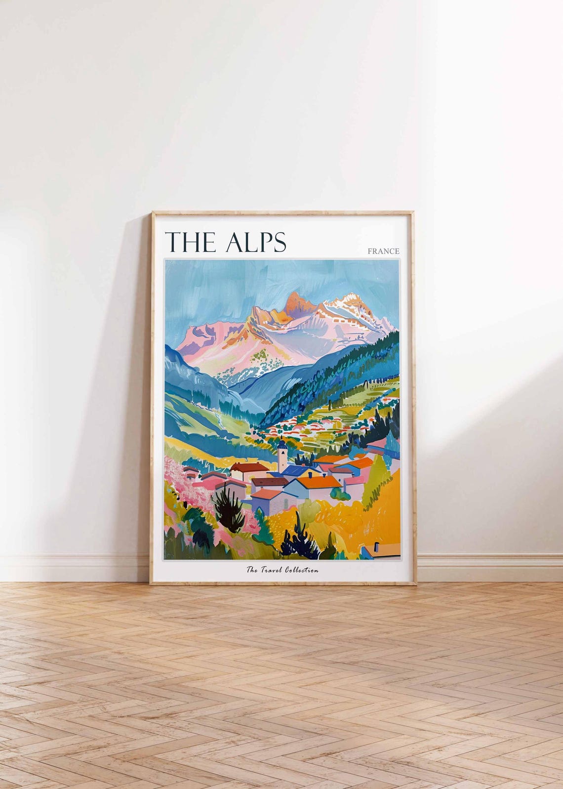 The Alps Poster France Travel Print French Decor Europe Travel Poster European Wall Art Mountain Print The Alps Travel Poster - Image 2