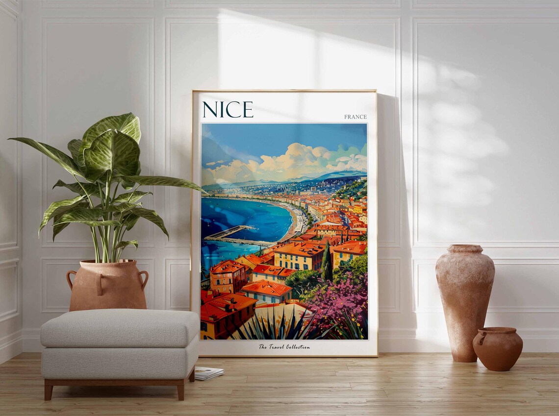 Nice France Travel Poster, European City Print - Image 3