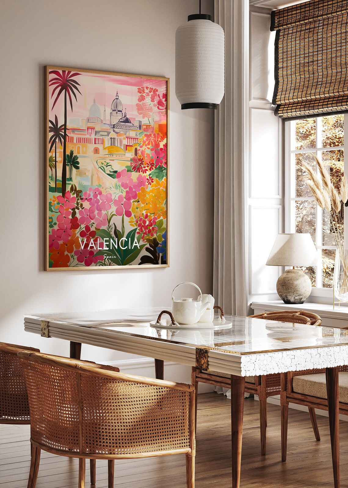 Valencia Spanish Travel Poster, Beach Coastal Decor - Image 3