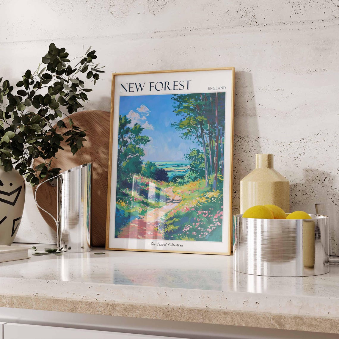 New Forest Poster England Travel Poster Countryside Poster English Countryside New Forest Travel Print Countryside Travel Print - Image 3