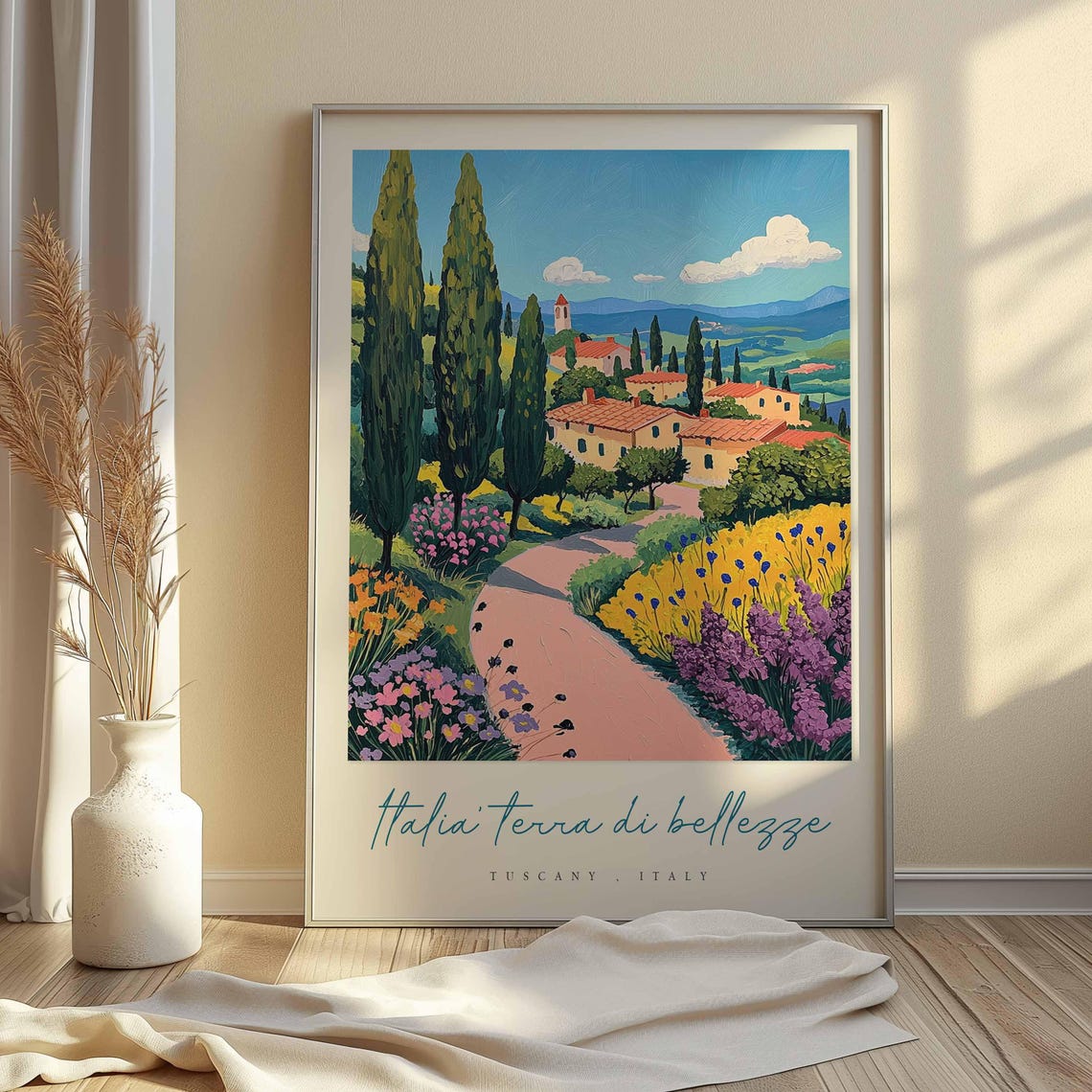 Tuscany Poster Italian Travel Print Tuscany Travel Art Tuscany Wall Art Italy Art Italy Travel Decor Italian Travel Gift - Image 2