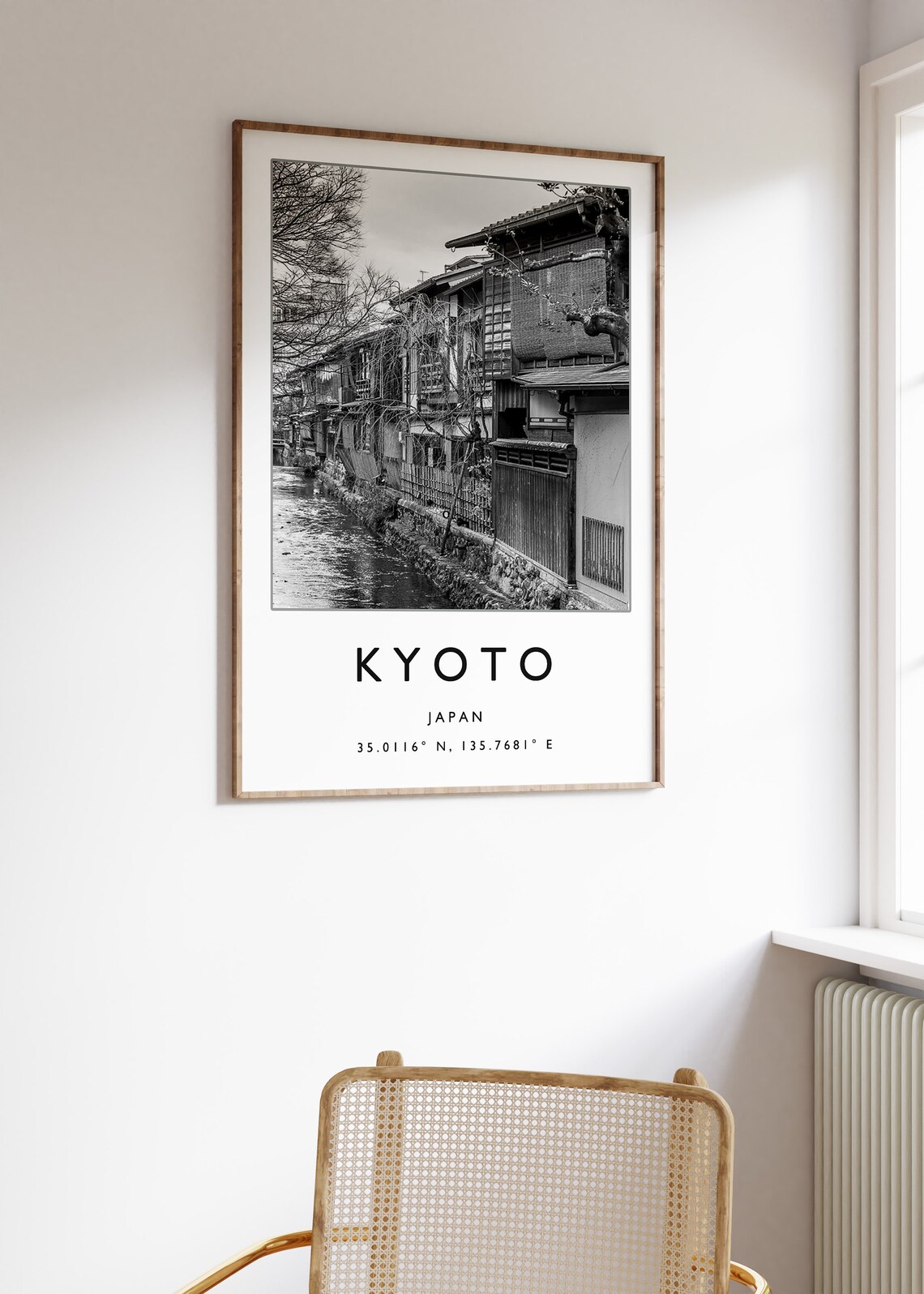 Kyoto Travel Poster, Black and White Japan Travel Art - Image 3
