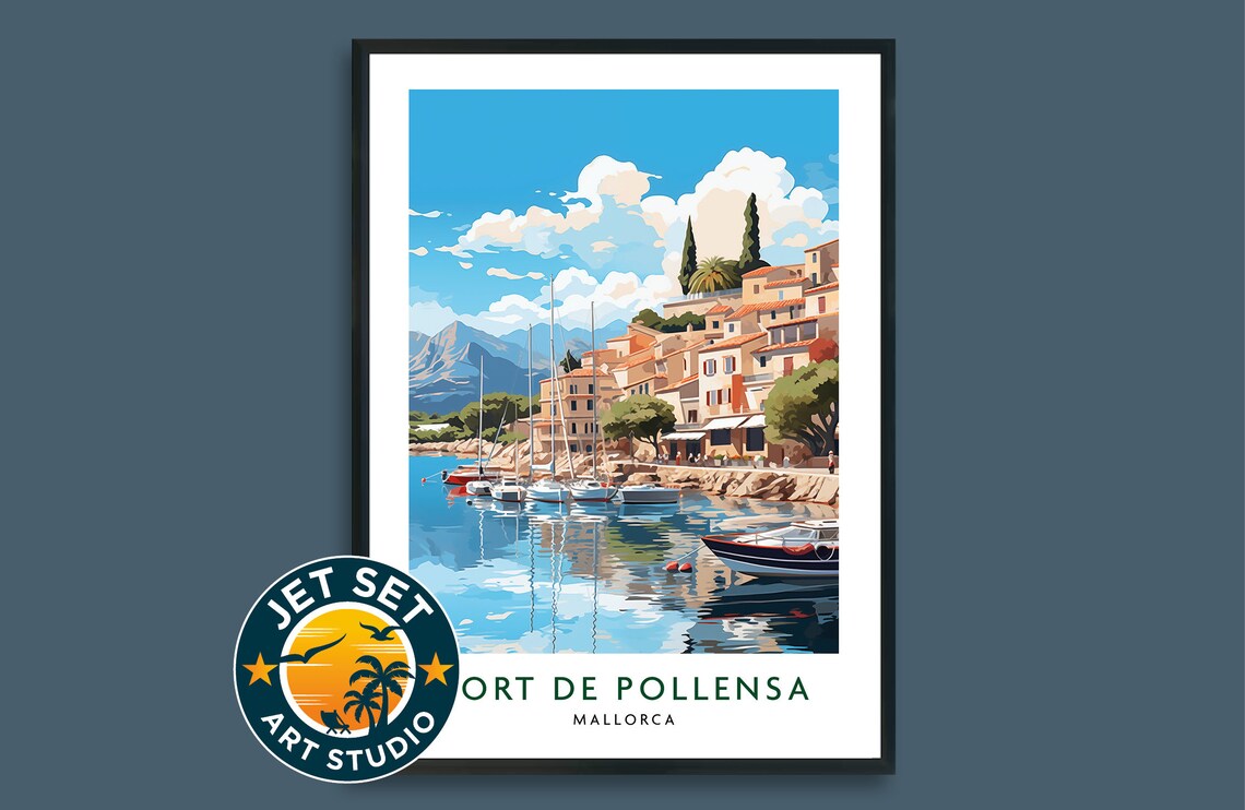 Port De Pollensa Mallorca Travel Poster, Spain