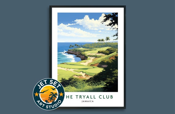 The Tryall Club Golf Course Poster Print Wall Art Jamaica Framed Unframed Canvas Travel Gift