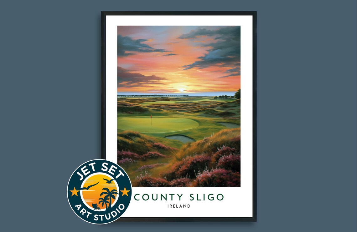 County Sligo Golf Course Travel Poster, Ireland
