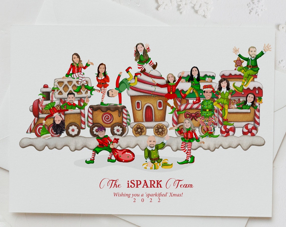 Corporate Holiday Cards Custom Company Christmas Card Personalized Christmas Cards Holiday Card Company Business Office Small Business