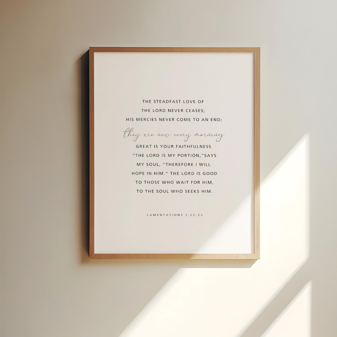 Lamentations 3:22-25, Steadfast Love Bible Verse