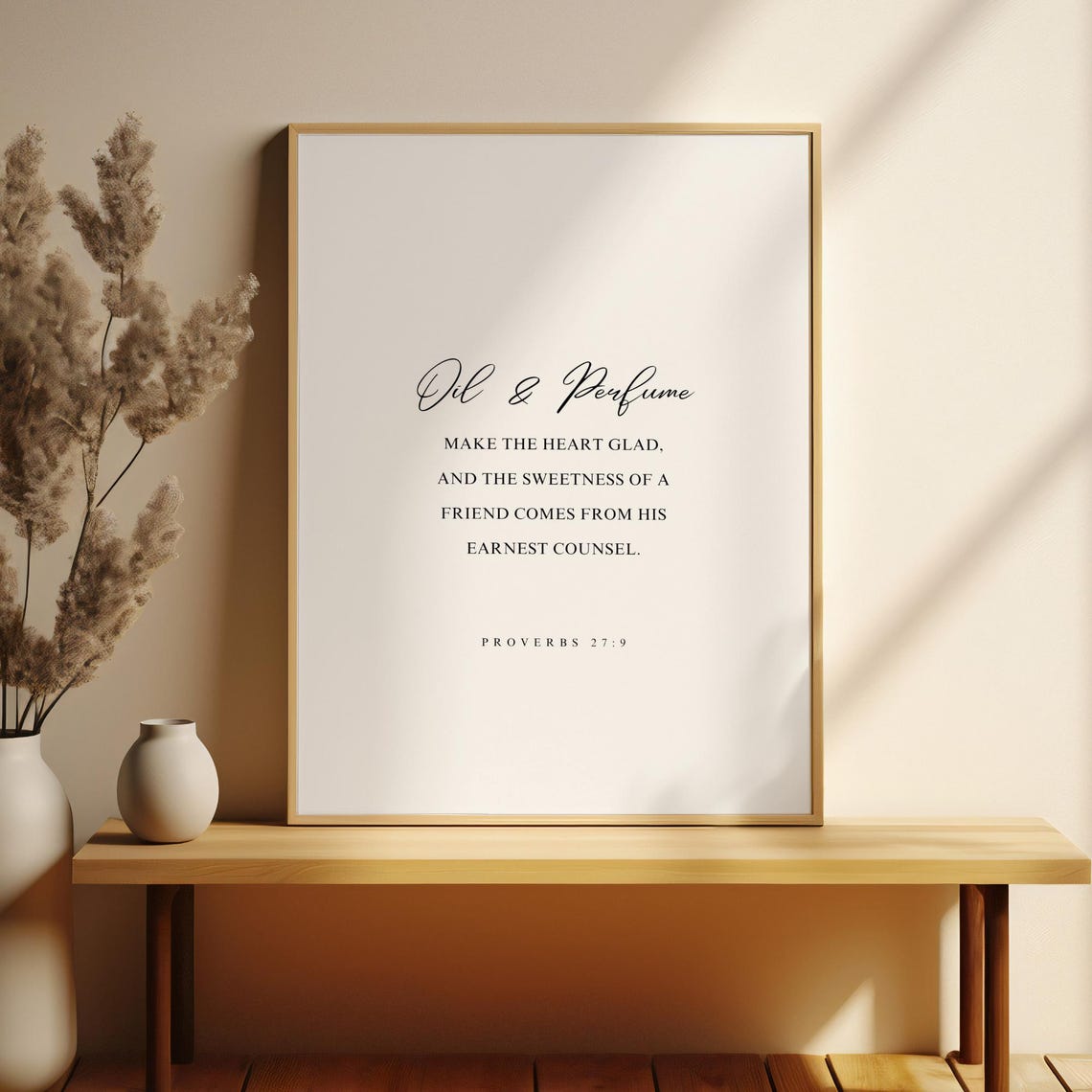 Proverbs 279 Oil And Perfume Make The Heart Glad Bible Verse Christian Gift Scripture Friendship