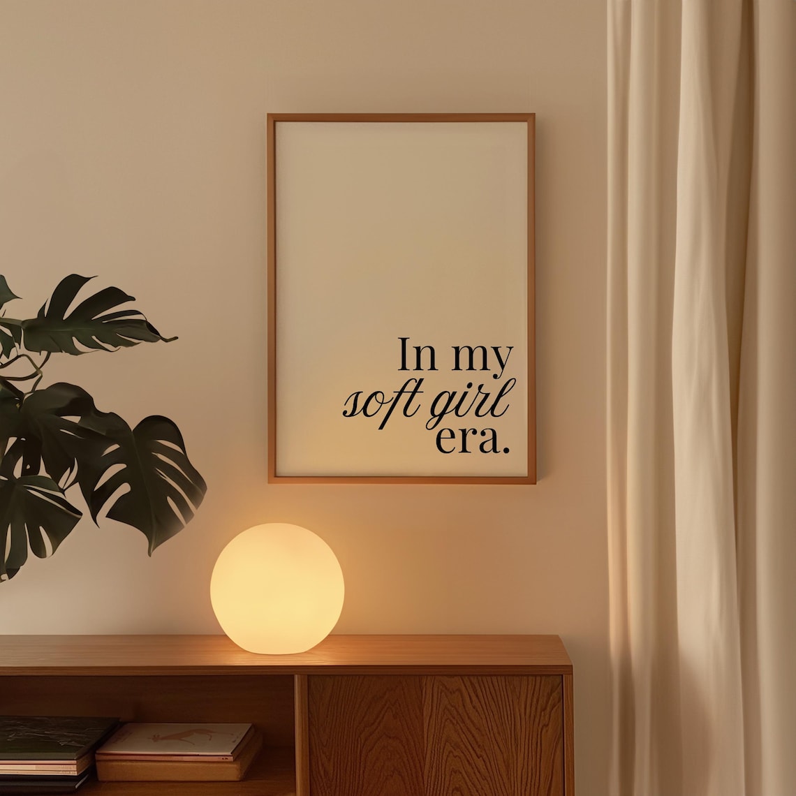 In My Soft Girl Era Minimalist Serif Self Care Quote Wall Poster