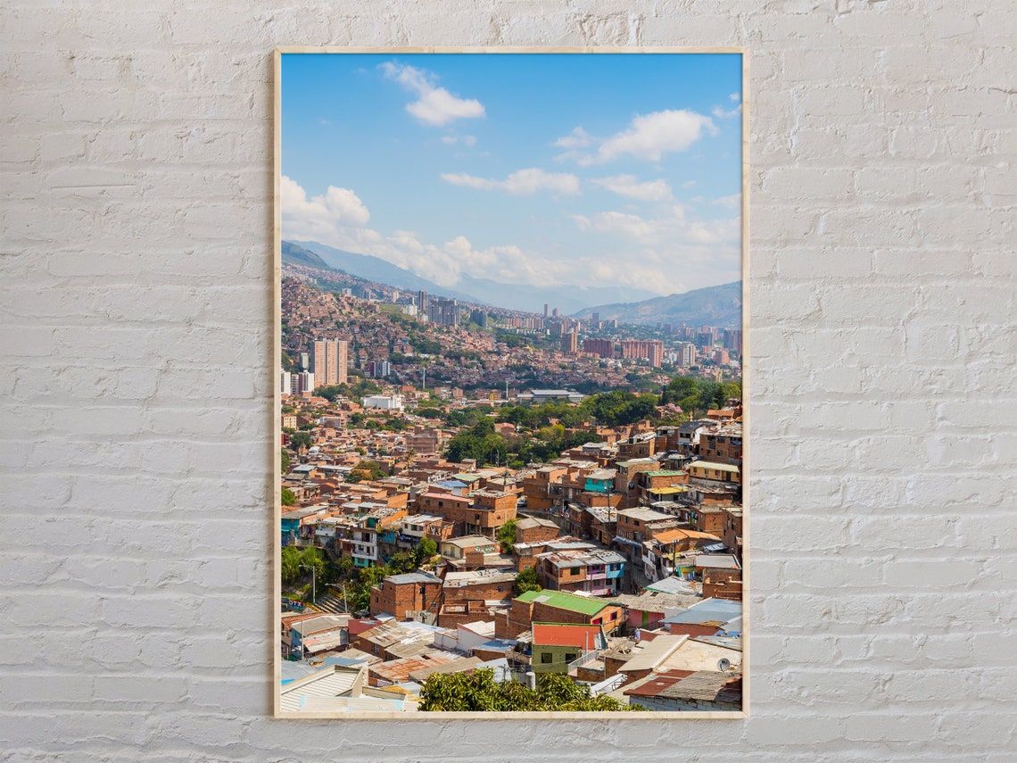 Real Photo Medellin Print Wall Art Poster Decor Colombia