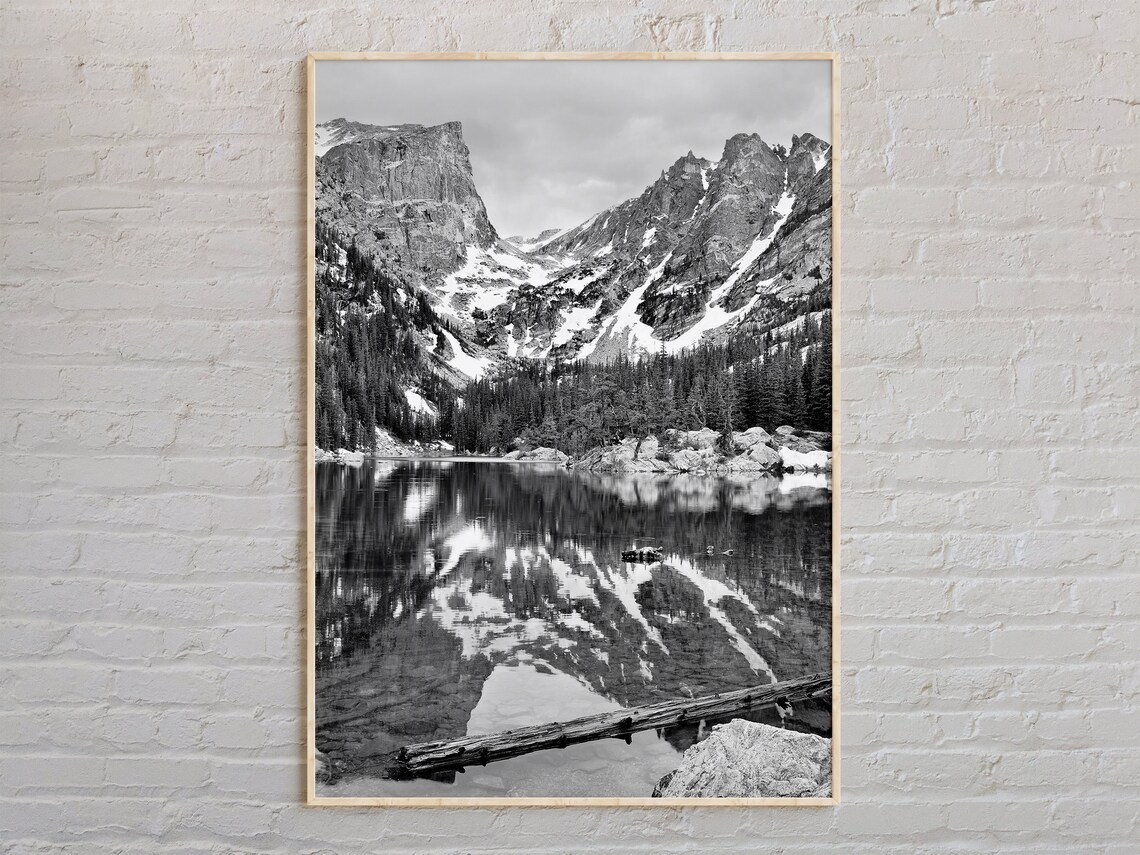 Black and White Rocky Mountain National Park Art Print