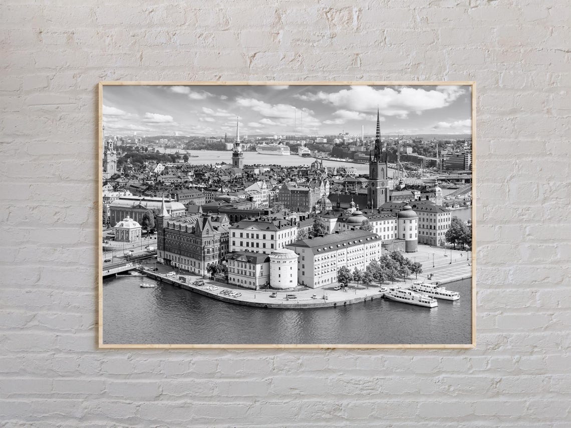 Black And White Stockholm Print Stockholm Wall Art Stockholm Poster Stockholm Photo Stockholm Poster Print Stockholm Decor Sweden