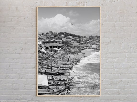 Black And White Ghana Print Wall Art Poster Photo Decor Africa