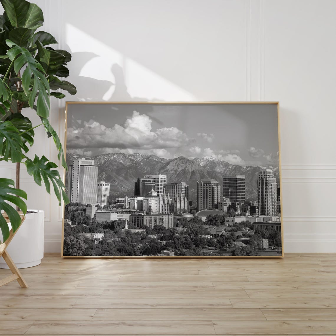 Black And White Salt Lake City Print Salt Lake City Wall Art Salt Lake City Poster Salt Lake City Photo Salt Lake City Decor Usa - Image 2