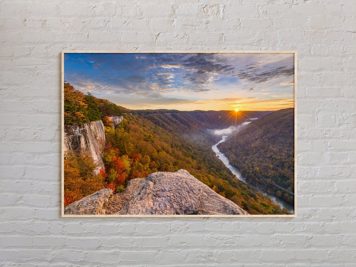 West Virginia Real Photo Travel Poster, USA Decor