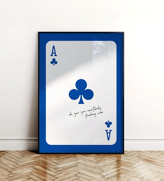 Ace Of Clubs Motivational Wall Art Pdf