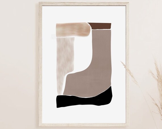Abstract Geometric Art Neutral Poster Wall Art Modern Abstract Poster Living Room Art Print Minimalist Poster