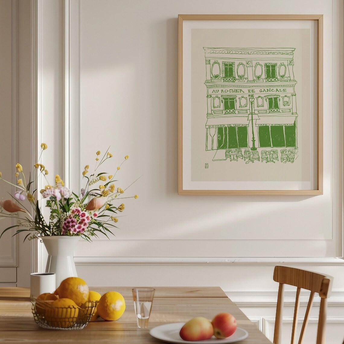 Au Rocher De Cancale Paris Minimalist Art Print