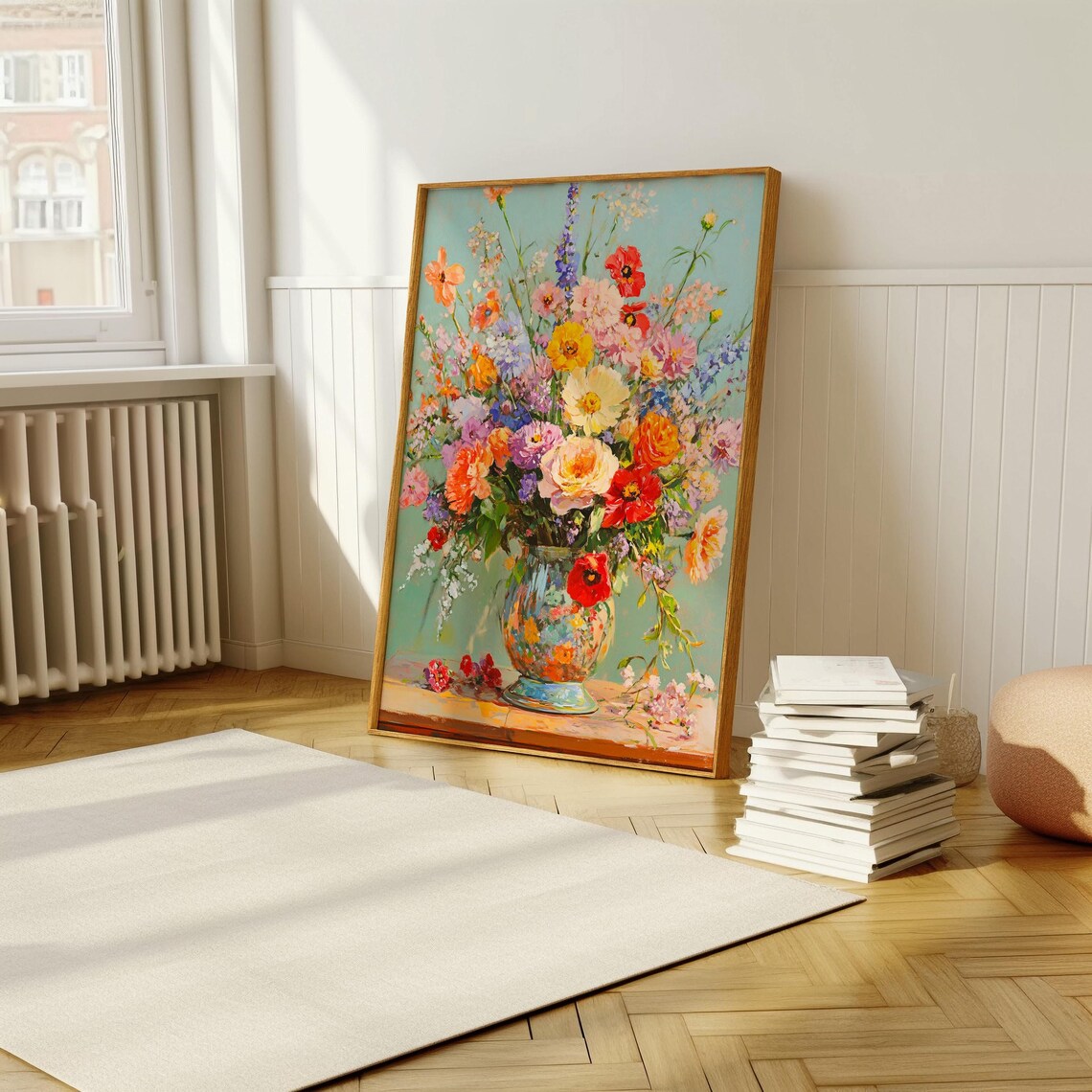Impressionist Wildflower Bouquet In Vase Pastel Floral Art Poster - Image 5