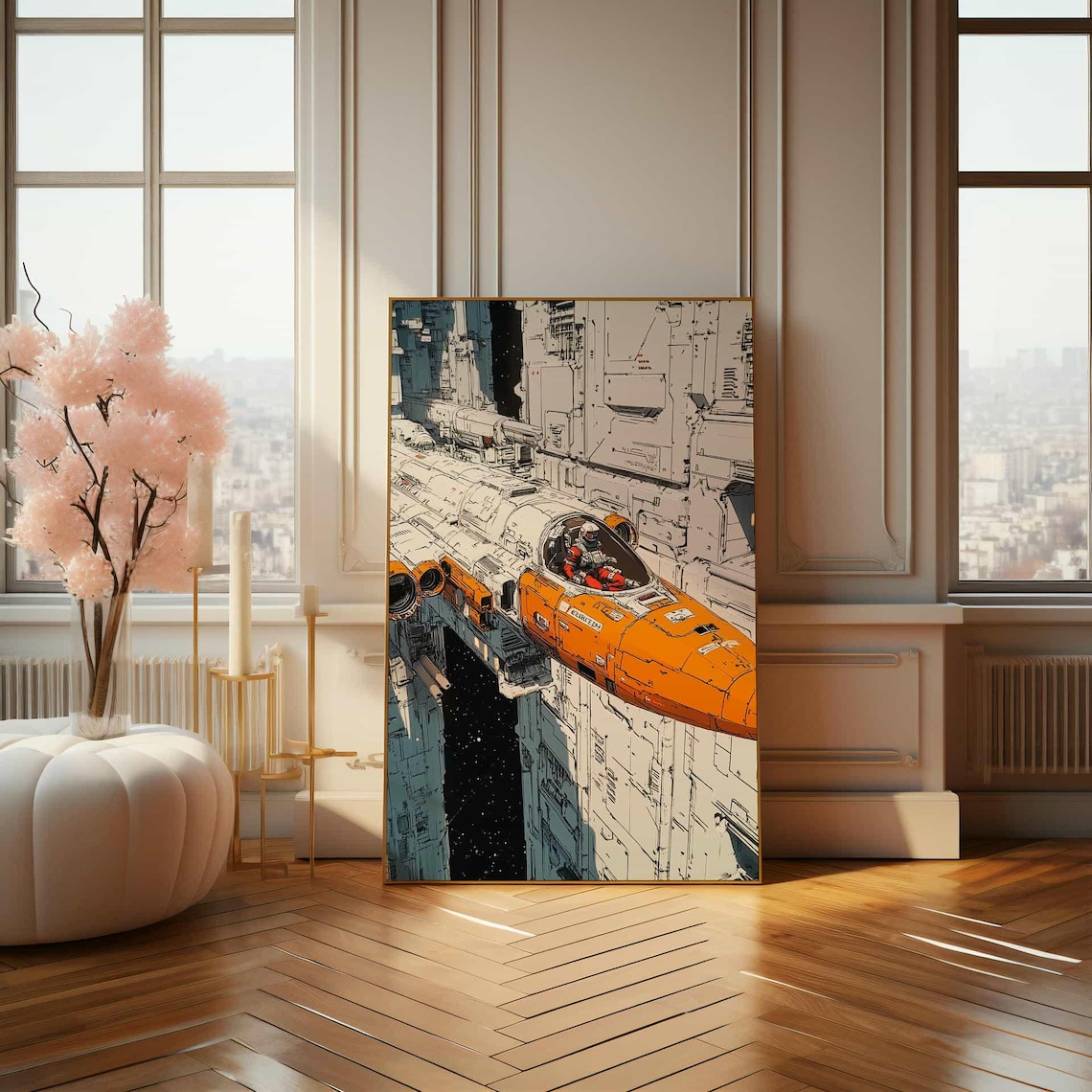Vintage Spacecraft Exploration Poster, Retro Futurism Print - Image 4
