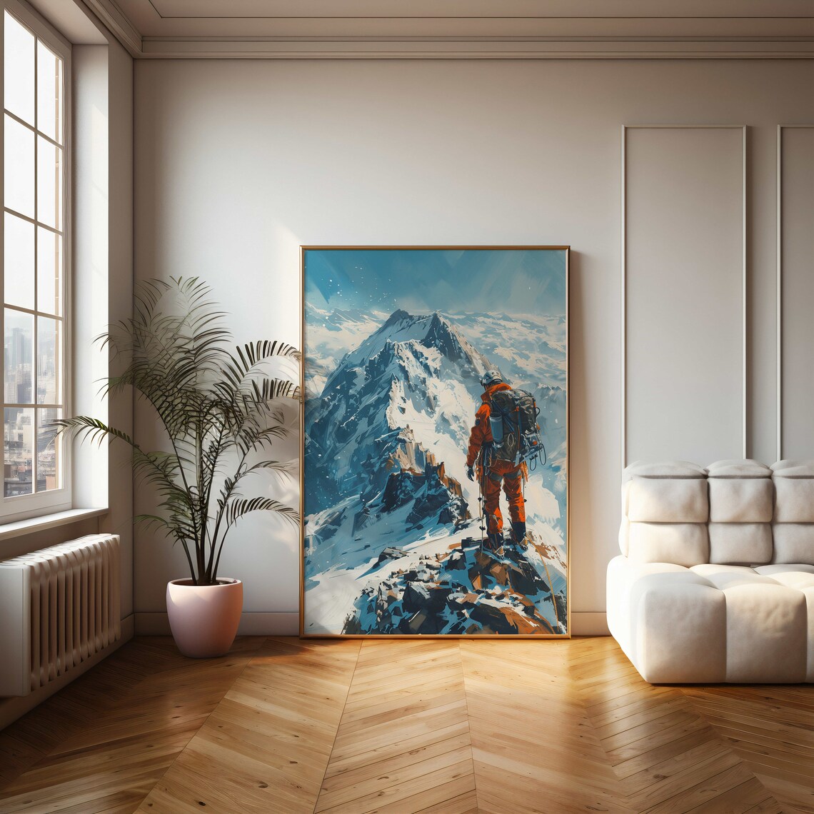High Altitude Climbing Watercolor Adventure Art Print - Image 2