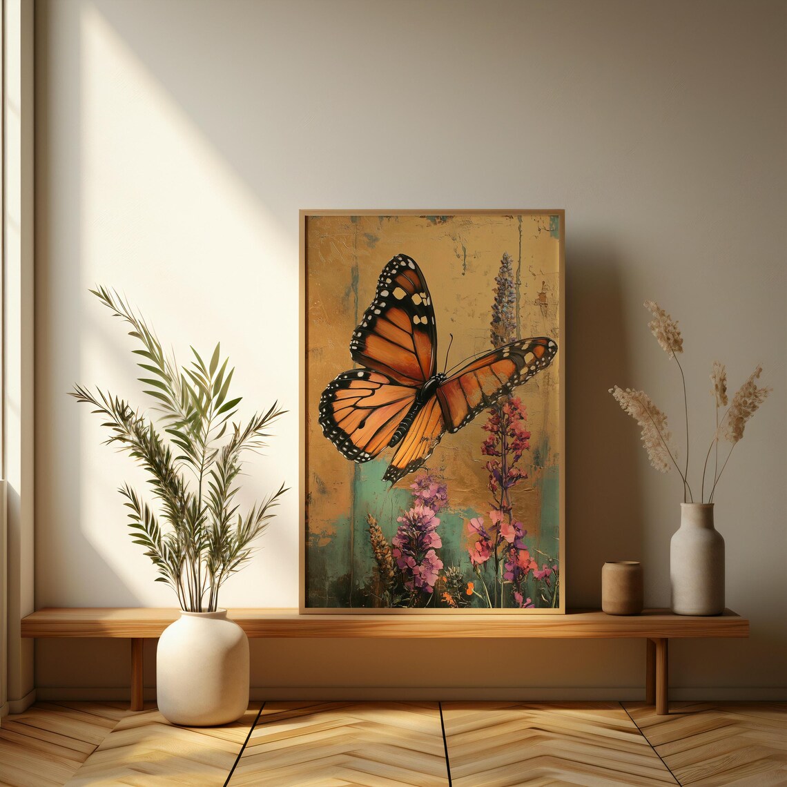 Monarch Butterfly Art Print, Vibrant Nature Decor - Image 3