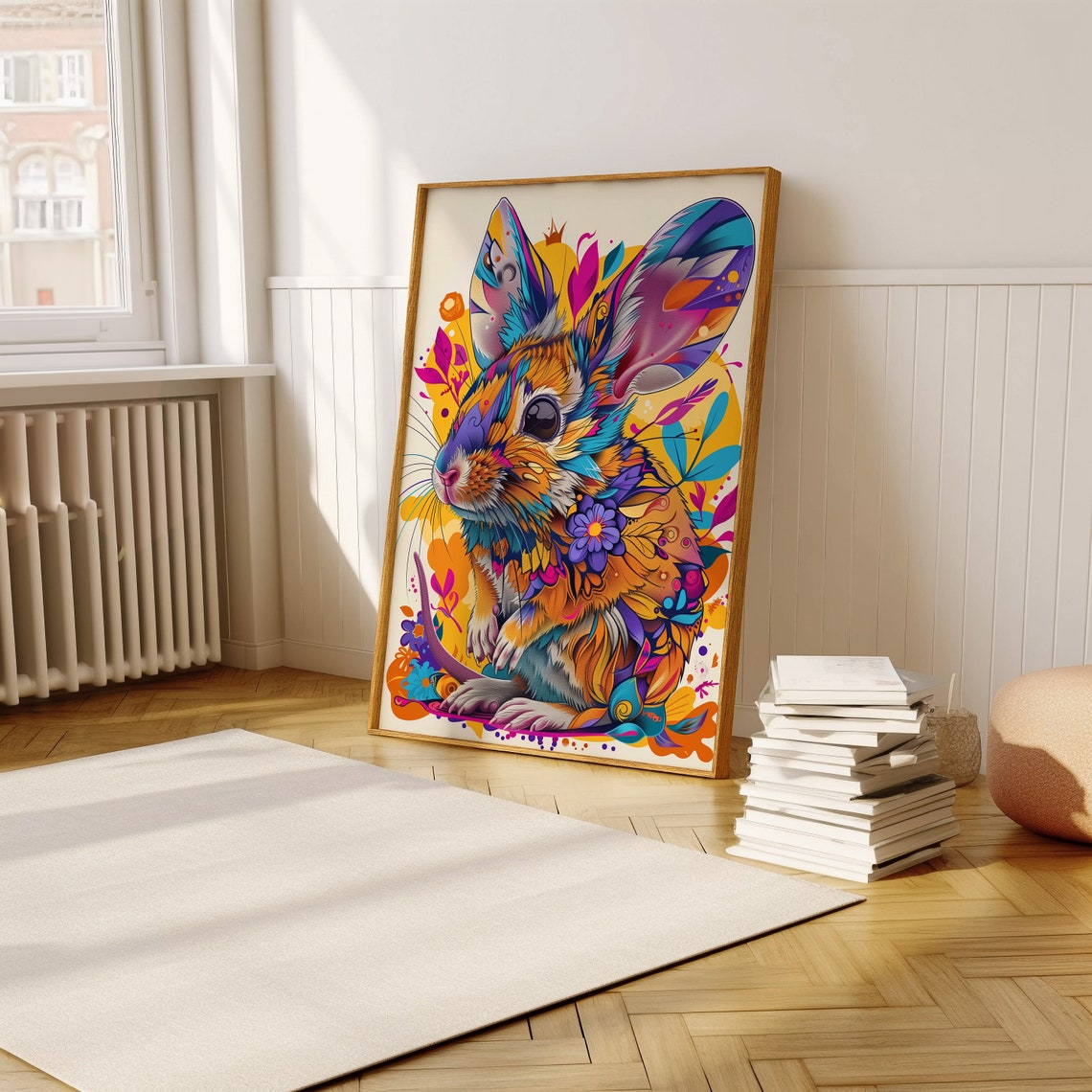 Colorful Psychedelic Rabbit Pop Art With Intricate Patterns Poster - Image 5