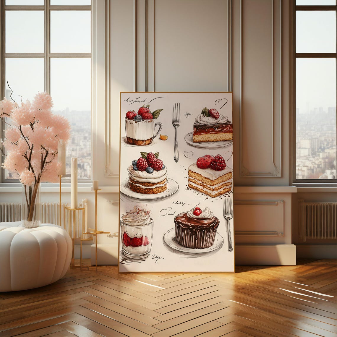 Gourmet Dessert Poster Charming Cake And Cupcake Art Perfect For Kitchen Or Bakery Decor - Image 4