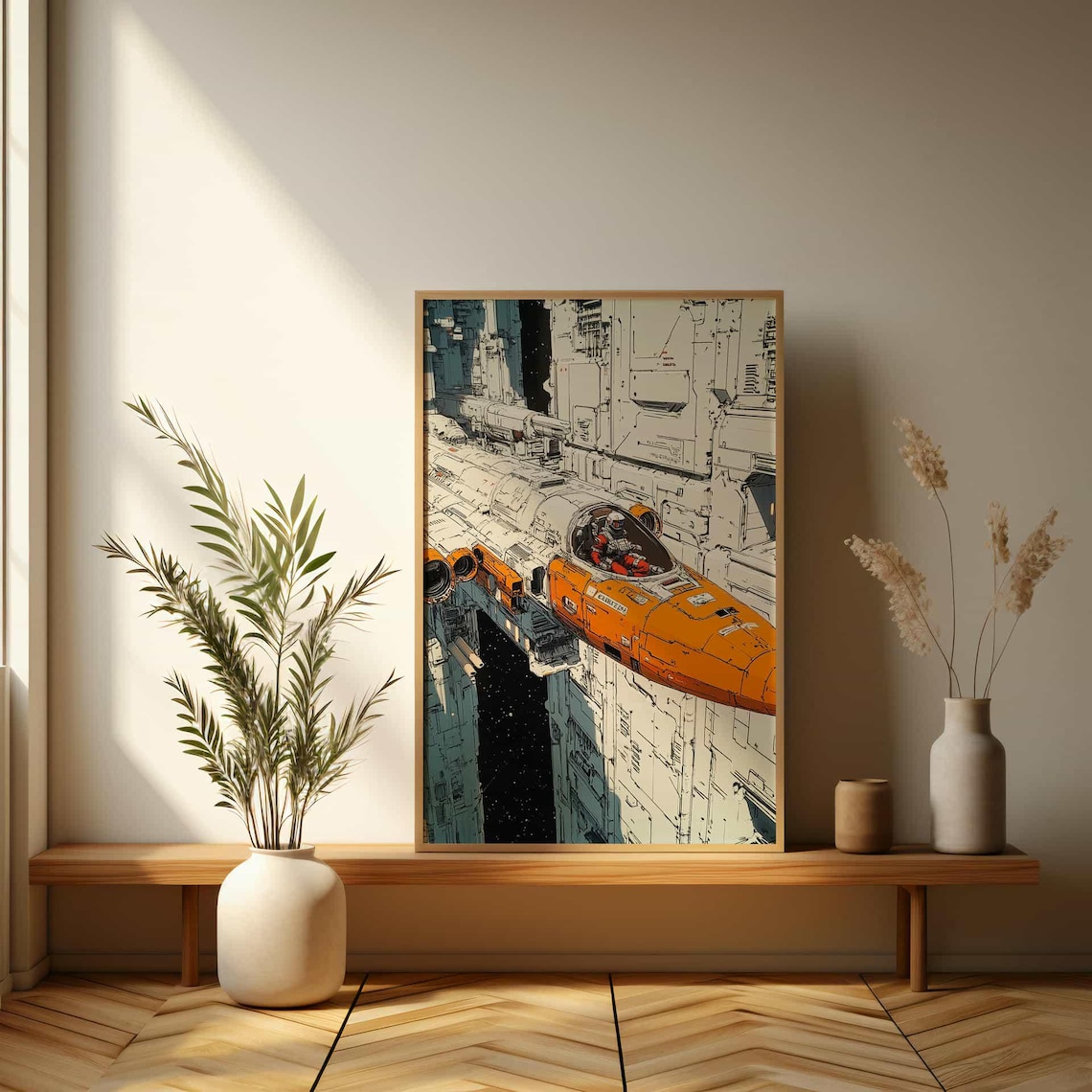 Vintage Spacecraft Exploration Poster, Retro Futurism Print - Image 3