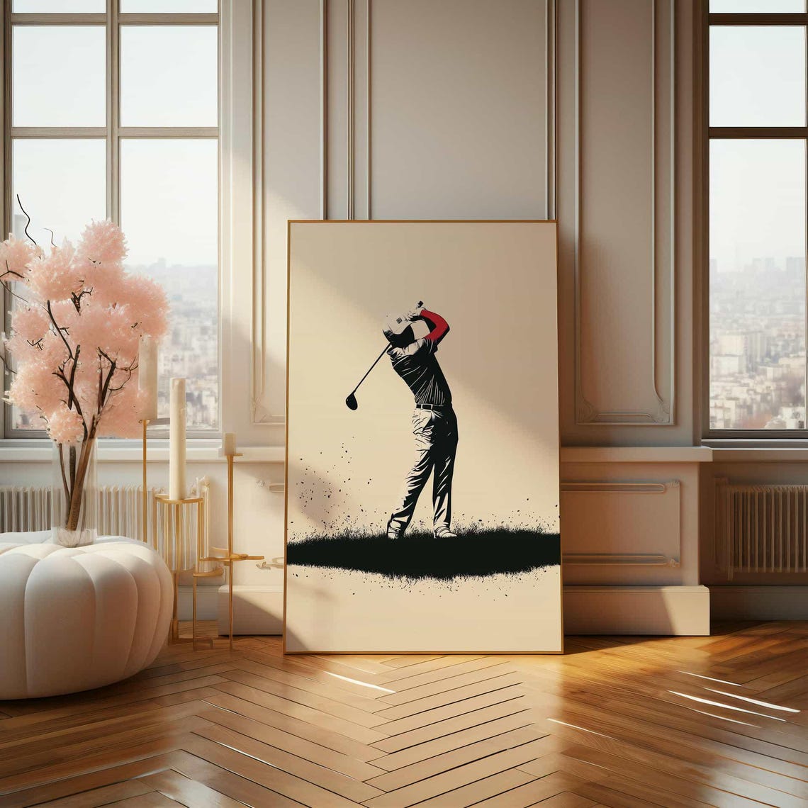Unique Golfer Poster Minimalist Golf Swing Art For Home - Image 4
