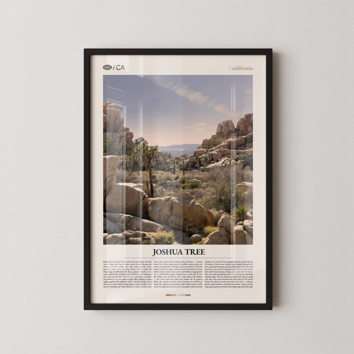 Joshua Tree California Desert Rocks Editorial Photography Poster
