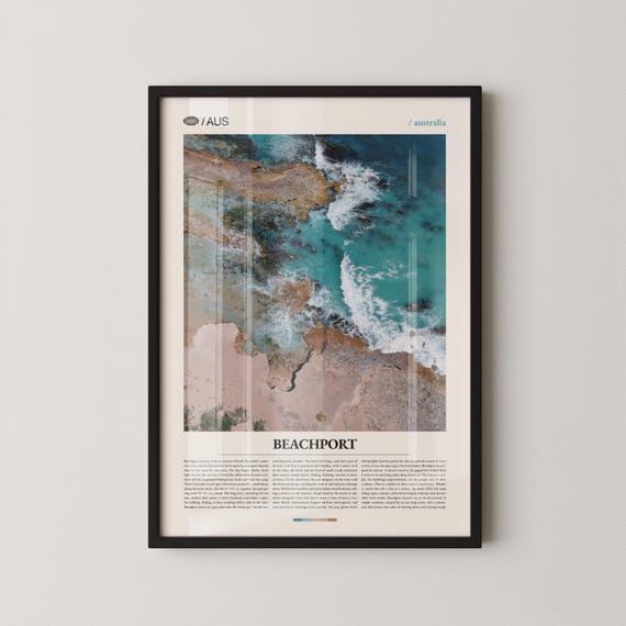 Beachport Print Wall Art Poster Photography Australian Coastal Town Oceanfront Decor